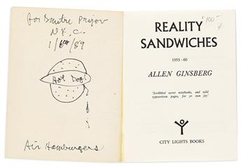 ALLEN GINSBERG (1926-1997) Four pocket poetry collections, each inscribed and with an original ink drawing.